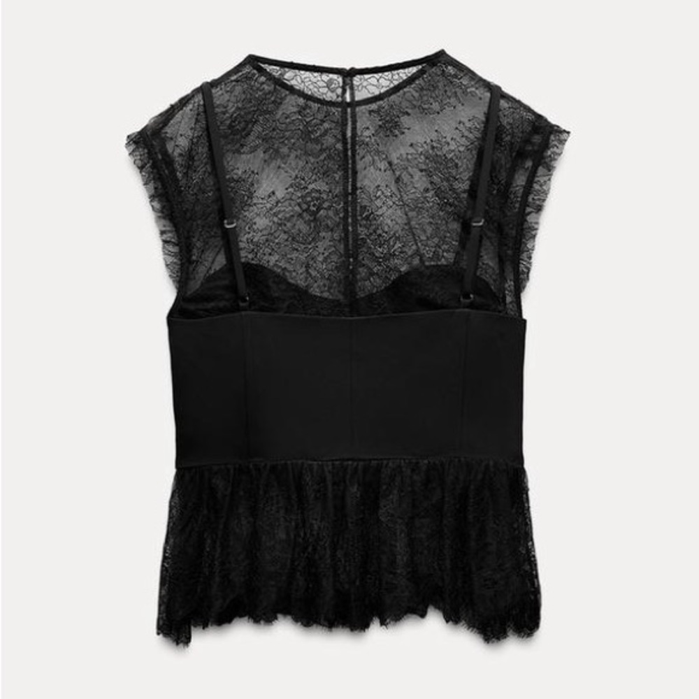 ZARA LACE TOP - Picture 5 of 9